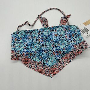 Gibson Latimer NWT Bikini swim top halter Medium blue